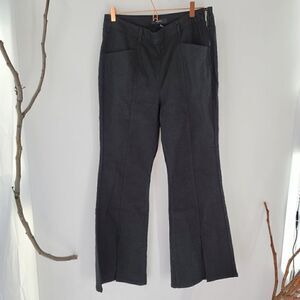 Forever 21 plus split hem flared back jeans